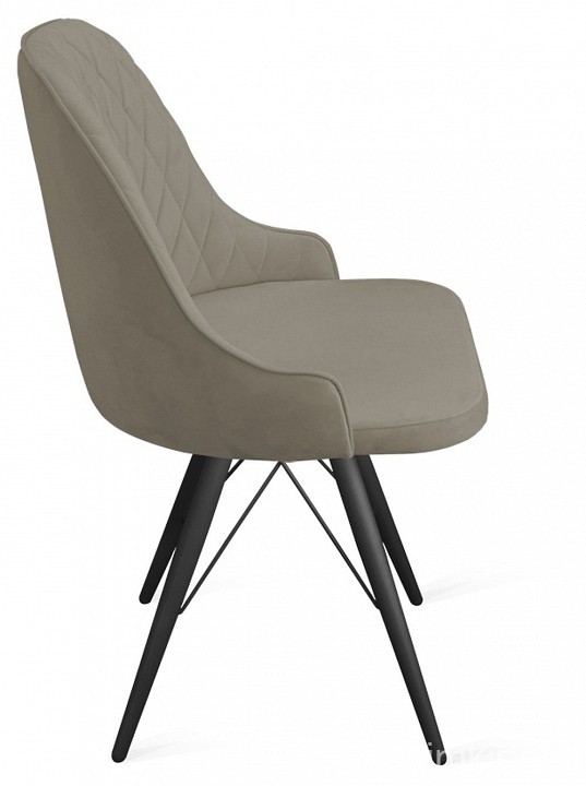 Стул Гранд К3 (черный муар  серый Confetti Smoke 540x550x880)