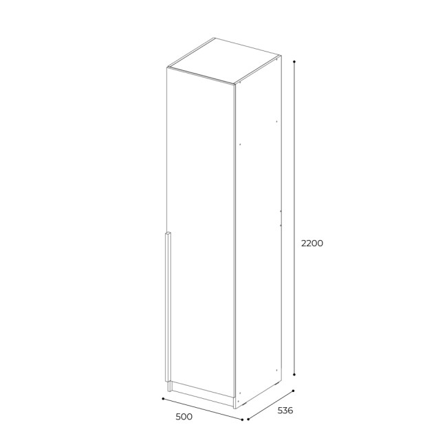 Пенал с полками Феникс, графит