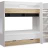 Кровать двухъярусная СкайЛайт СЛ-30К (белый, блэквуд ячменный, графит блэквуд ячменный  1143x2054x1735)