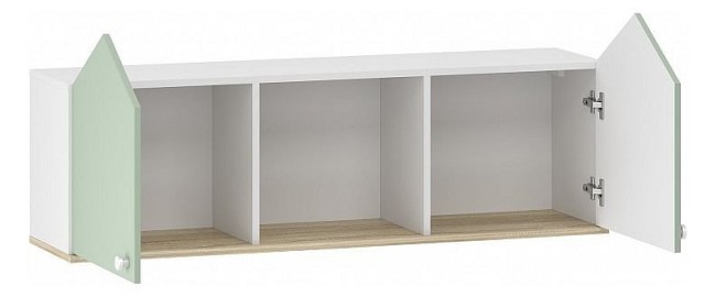 Полка комбинированная Банни НМ 041.46 (белый, дуб сонома белый, макарун  1300х320х530)