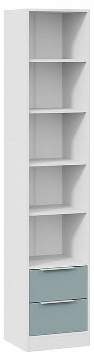 Шкаф для белья Марли (белый серо-голубой  436x407x2132)