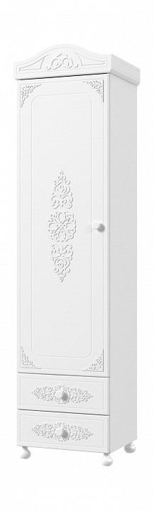 Шкаф для белья Ассоль АС-01 (белое дерево белое дерево  532x416x2060)