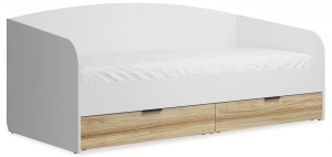 Кровать СкайЛайт СЛ-31К (белый блэквуд ячменный  955x2038x852)