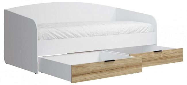 Кровать СкайЛайт СЛ-31К (белый блэквуд ячменный  955x2038x852)