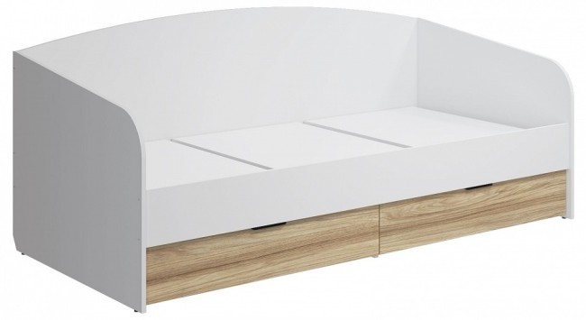 Кровать СкайЛайт СЛ-31К (белый блэквуд ячменный  955x2038x852)