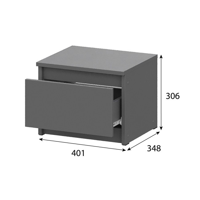 Тумба прикроватная Денвер, графит