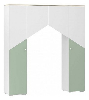 Шкаф комбинированный Банни НМ 041.45 (белый, дуб сонома белый, макарун  2024х464х2200)