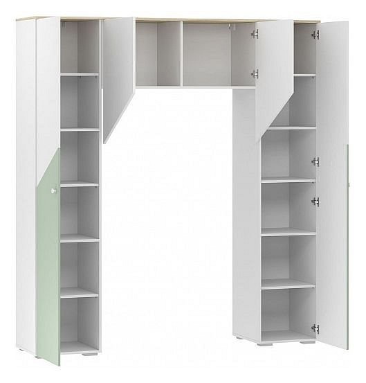 Шкаф комбинированный Банни НМ 041.45 (белый, дуб сонома белый, макарун  2024х464х2200)