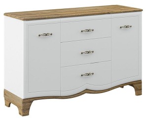 Тумба Тиффани New (белый, дуб прованс белый  1410x460x920)