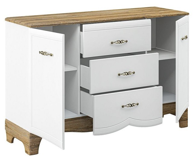 Тумба Тиффани New (белый, дуб прованс белый  1410x460x920)