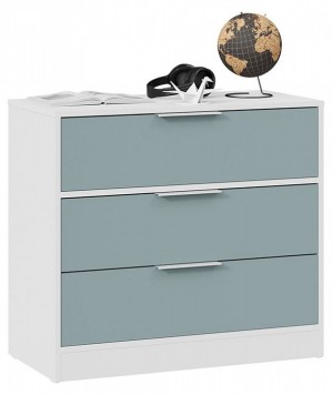 Комод Марли (белый серо-голубой  842x404x754)