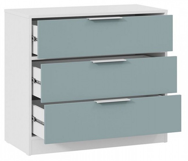 Комод Марли (белый серо-голубой  842x404x754)
