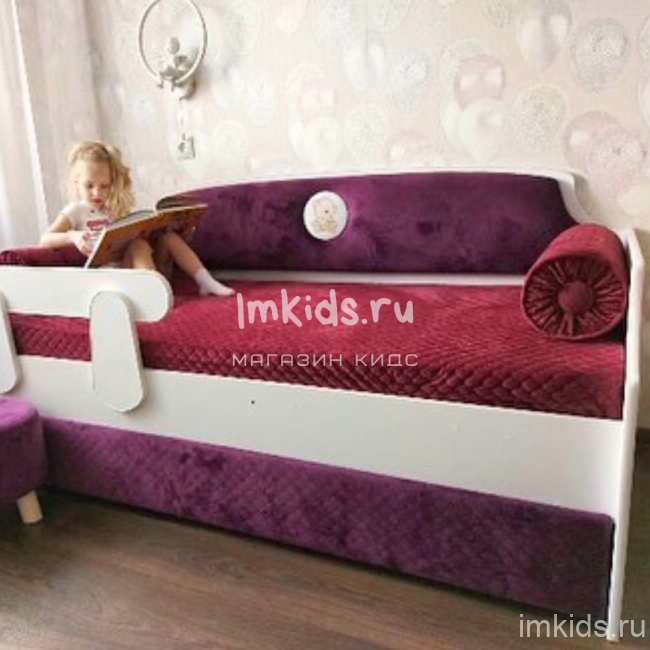 Детская кровать тахта "Медальон" Спелая слива