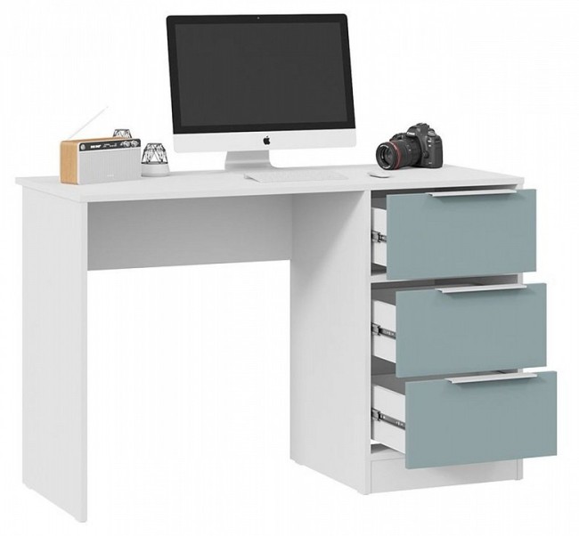 Стол письменный Марли (белый серо-голубой  1164x500x754)