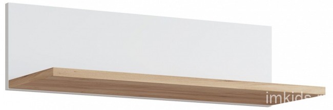 Полка навесная Эмилия ЭЛ-8 (дуб крафт золотой, меренга   600x220x250)