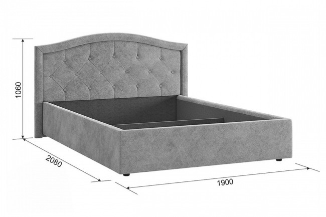 Кровать двуспальная Верона (  крем 2080x1900x1060)