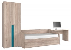 Гарнитур для детской Лайк К1 (дуб мария дуб мария, изумруд  )