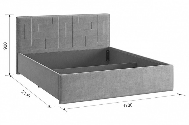 Кровать двуспальная Лора 2 (  латте 2130x1730x915)