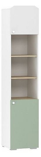 Шкаф книжный Банни НМ 041.44 (белый, дуб сонома белый, макарун  452х464х2200)