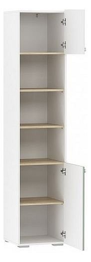 Шкаф книжный Банни НМ 041.44 (белый, дуб сонома белый, макарун  452х464х2200)