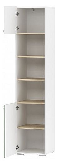 Шкаф книжный Банни НМ 041.44 (белый, дуб сонома белый, макарун  452х464х2200)