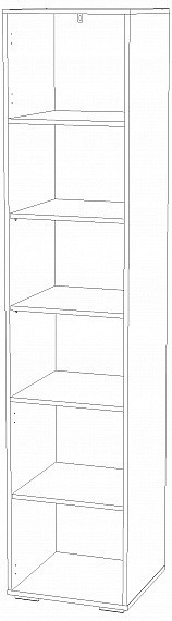 Шкаф книжный Банни НМ 041.44 (белый, дуб сонома белый, макарун  452х464х2200)