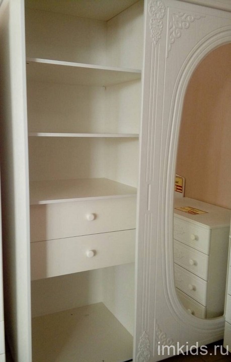 Шкаф-купе Ассоль АС-16 (белое дерево белое дерево, зеркальный  1632х696х2200)