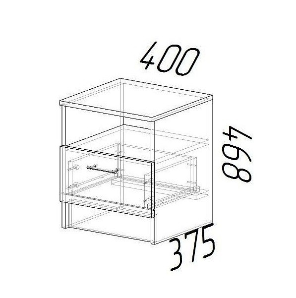 Тумба прикроватная Эко, белый