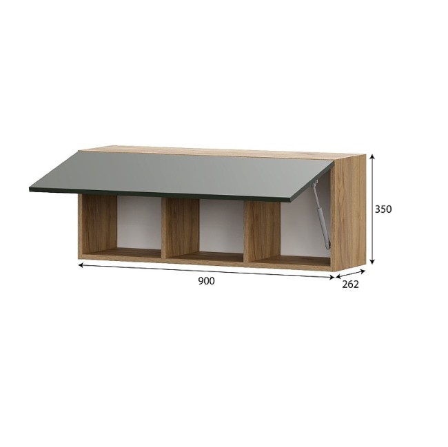 Шкаф навесной Милан,олива софт