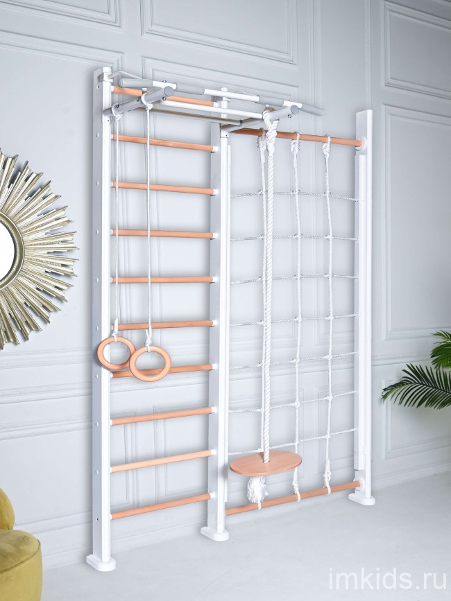 ДСК PERFETTO SPORT "Scala in legno con rete" bianco-naturale PS-125