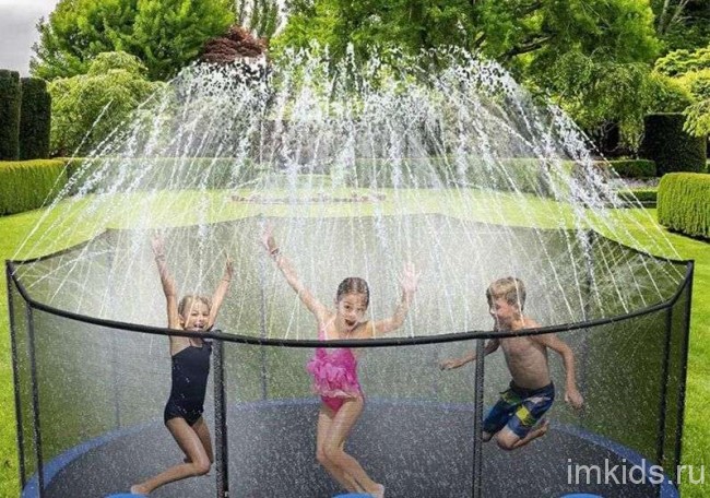 Батут с защитной сеткой "PERFETTO SPORT ACTIVITY 6" диаметр 1,8 м синий