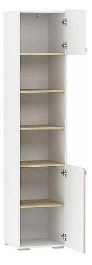 Шкаф книжный Банни НМ 041.44 (белый, дуб сонома белый, бисквит  452х464х2200)