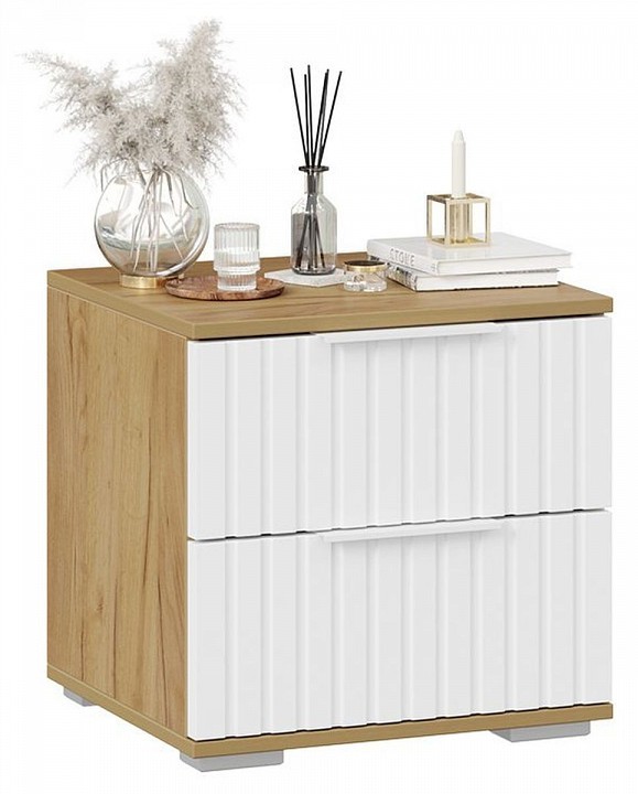 Тумбочка Хилтон (дуб крафт золотой белый  460x414x450)