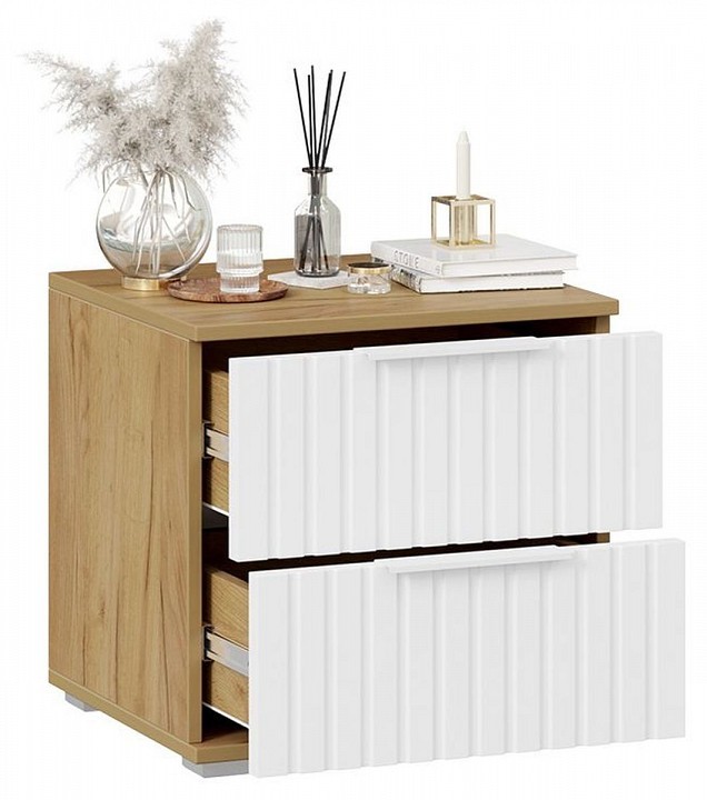 Тумбочка Хилтон (дуб крафт золотой белый  460x414x450)