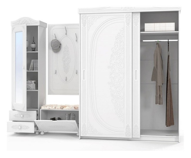 Шкаф-купе Ассоль АС-20 (белое дерево белое дерево  1632х696х2200)