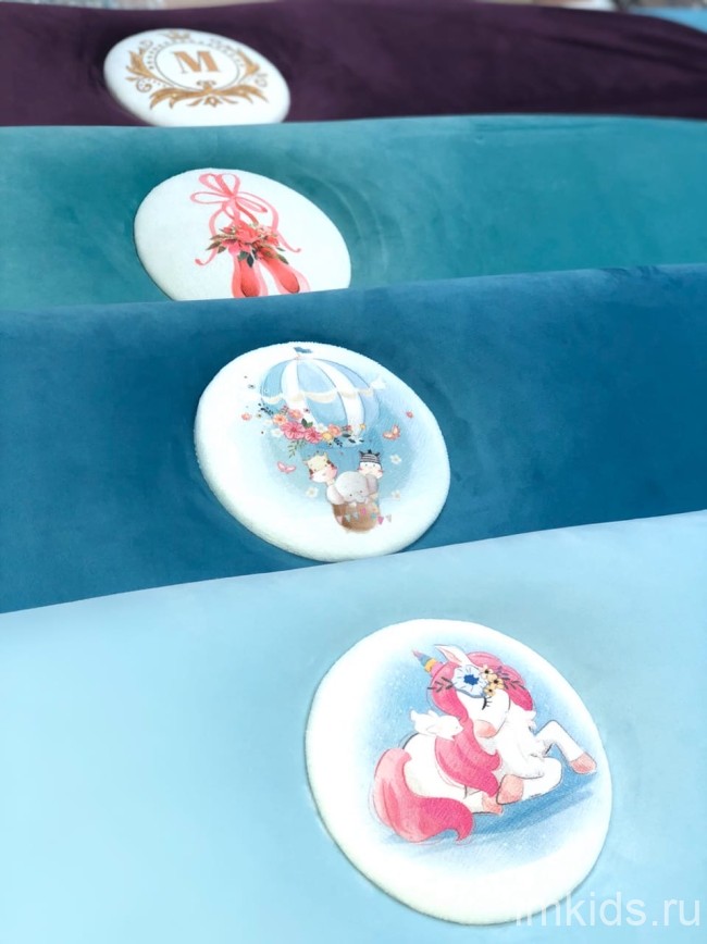 Детская кровать тахта "Медальон" Синий