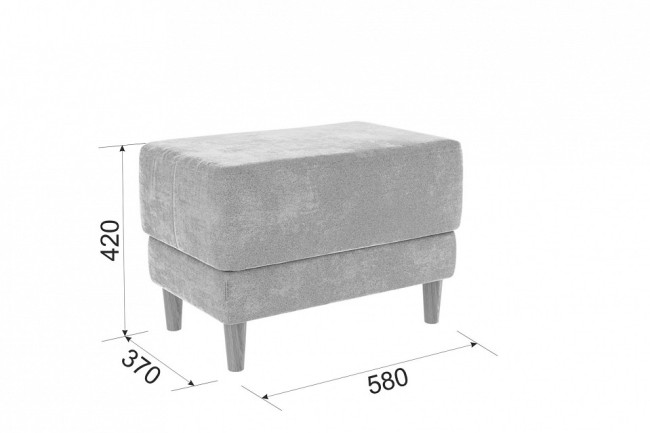 Банкетка Рондо 2 (  топаз 580x370x420)