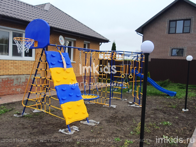 VERESK уличный комплекс "Мечта" с 2мя качелями, горкой и скалодромом