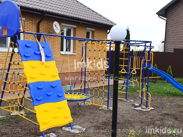 VERESK уличный комплекс "Мечта" с 2мя качелями, горкой и скалодромом