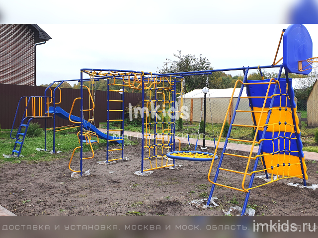 VERESK уличный комплекс "Мечта" с 2мя качелями, горкой и скалодромом