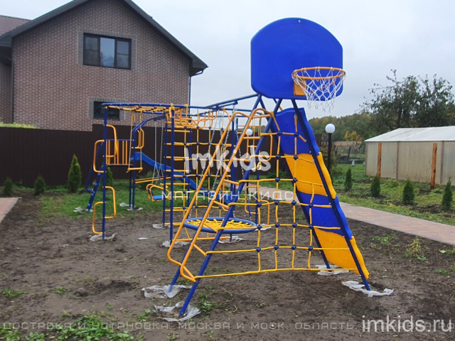 VERESK уличный комплекс "Мечта" с 2мя качелями, горкой и скалодромом