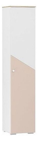 Шкаф для белья Банни НМ 041.43 (белый, дуб сонома белый, бисквит  452х464х2200)