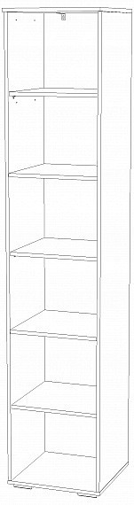 Шкаф для белья Банни НМ 041.43 (белый, дуб сонома белый, бисквит  452х464х2200)