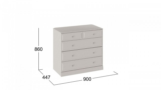 Комод Сабрина СМ-307.04.001 (кашемир кашемир  900x442x860)
