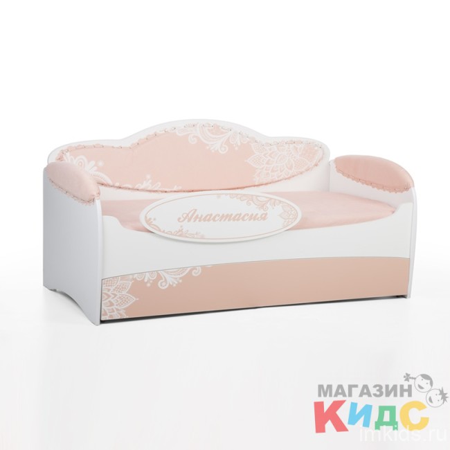 Кровать с мягкой спинкой "MIA" нежность 