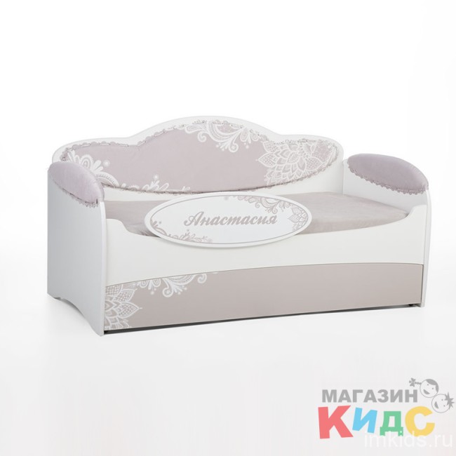 Кровать с мягкой спинкой "MIA" нежность 