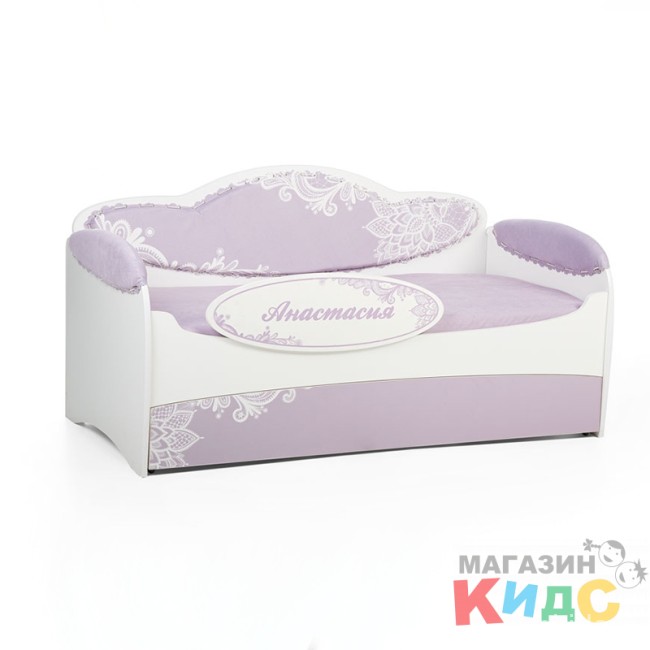 Кровать с мягкой спинкой "MIA" нежность 