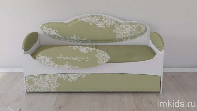 Кровать с мягкой спинкой "MIA" нежность 