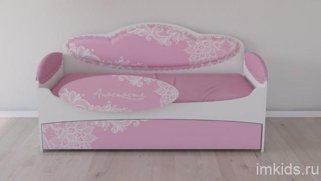 Кровать с мягкой спинкой "MIA" нежность 