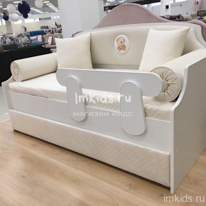 Детская кровать тахта "Медальон" Крем